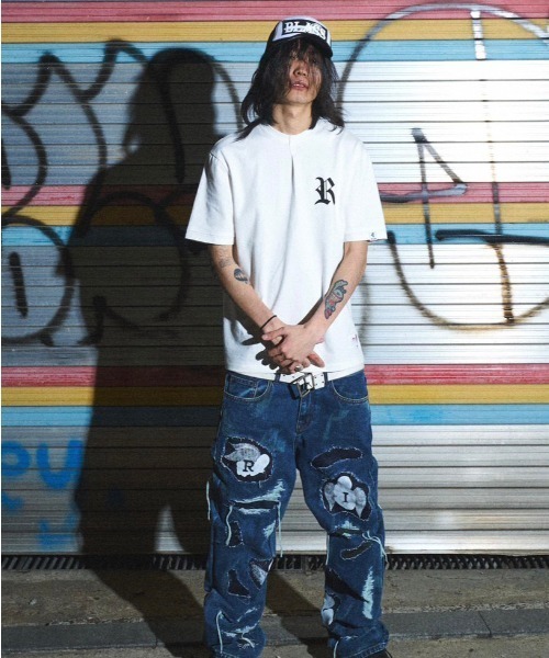 Never mind the XU / Chikashitsu+（ネバーマインド ザ エックスユー / チカシツプラス）の「【RESURRECTION13/リザラクション】mesh-cap / グランジ メッシュキャップ（キャップ・メンズ・ブラック/レッド・ONE SIZE）」の3枚目の写真