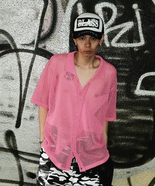 Never mind the XU / Chikashitsu+（ネバーマインド ザ エックスユー / チカシツプラス）の「【RESURRECTION13/リザラクション】mesh-cap / グランジ メッシュキャップ（キャップ・メンズ・ブラック/レッド・ONE SIZE）」の13枚目の写真