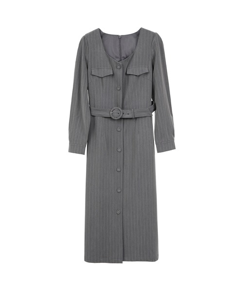 DRESS PLUS(ドレスプラス)の「フォーマル ワンピース オフィスカジュアル 袖あり(ドレス・レディース・チャコール/ネイビー/グリーン/アッシュグレー・M/S/L)」の20枚目の写真