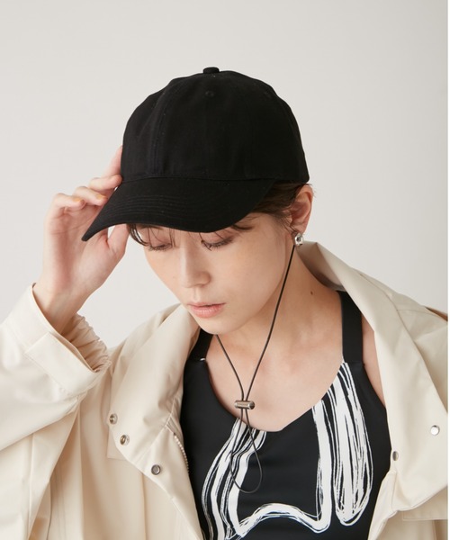 emmi(エミ)の「【emmi atelier】コットンキャップ(キャップ・レディース・ネイビー/ブラック/ライトベージュ・FREE)」の5枚目の写真