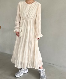 ワッシャーミニプリーツシアーワンピース