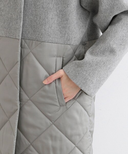 INDIVI（インディヴィ）の「◇【トレンド／ロング丈】キルト＆ウール