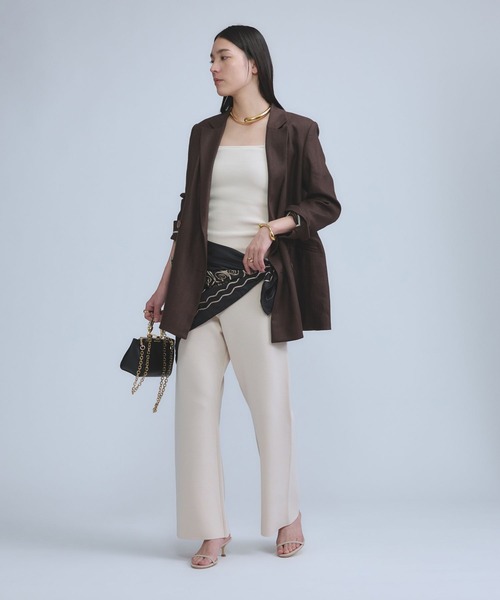 未使用 Chaos シルクコンニットタンク ブラック 未使用タグ付き【Chaos(カオス)】シルクコンニットタンク ブラック