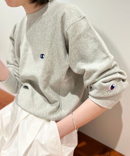 Champion（チャンピオン）の「Champion / クルーネックスウェット（スウェット・レディース・オフホワイト/グレー・フリー）」の4枚目の写真