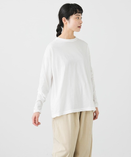 ハイツイストコットン長袖カットソー(Tシャツ/カットソー)|かぐれ
