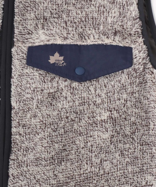 LOGOS(ロゴス)の「LOGOS/ロゴス Boa Fleece Vest/シャギーボアフリース ベスト/レディース メンズ(ベスト・メンズ・グレー/サックスブルー/カーキ/ブラック/イエロー・L/LL/M)」の14枚目の写真
