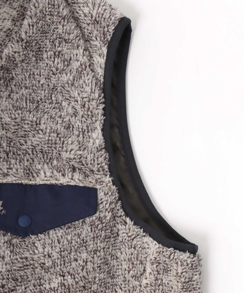 LOGOS(ロゴス)の「LOGOS/ロゴス Boa Fleece Vest/シャギーボアフリース ベスト/レディース メンズ(ベスト・メンズ・グレー/サックスブルー/カーキ/ブラック/イエロー・L/LL/M)」の18枚目の写真