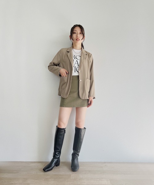 ISOOK(アイスー)の「【ISOOK / アイスー】ライトテーラードジャケット / ミドル丈 オケージョン ZOZOTOWN限定(テーラードジャケット・レディース・ブラック/ベージュ・FREE)」の13枚目の写真