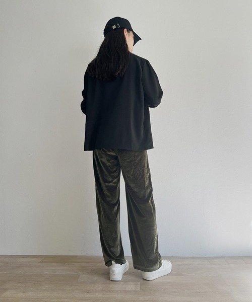 ISOOK(アイスー)の「【ISOOK / アイスー】ライトテーラードジャケット / ミドル丈 オケージョン ZOZOTOWN限定(テーラードジャケット・レディース・ブラック/ベージュ・FREE)」の21枚目の写真