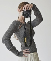 【ロングセラー/7色展開】スリットショルダーニット / ショルダーカット 肩開き オープンショルダー メランジニット チャコールグレー グレー ベージュ ピンク ミント ブルー ブラウン ネイビー  プルオーバー スクエアネック 大人カジュアル きれいめ シンプル リブ オフィスカジュアル