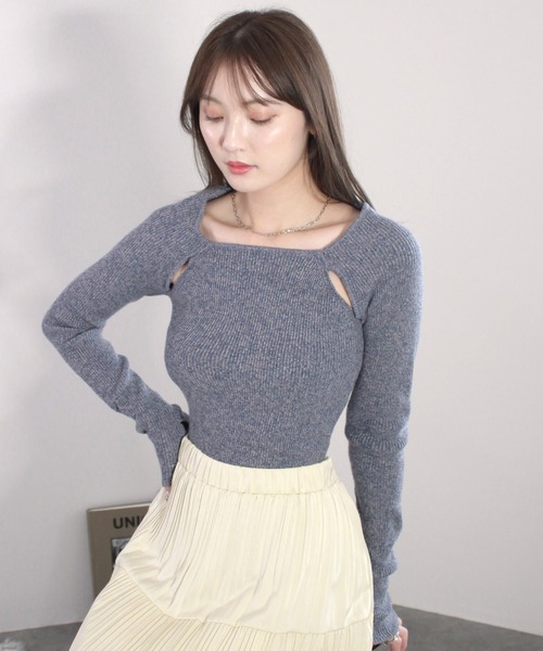 限定カラー LOVOT BASE WEAR メランジニット グレー 公式】LOVOT BASE WEAR メランジニット グレー 限定カラー LOVOT