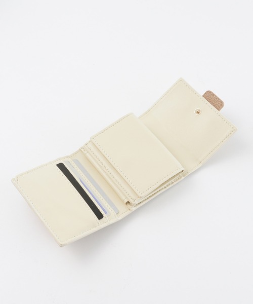 セール】ボックスコイン 三つ折り財布 ミニ財布 ボックス型 ドリュー