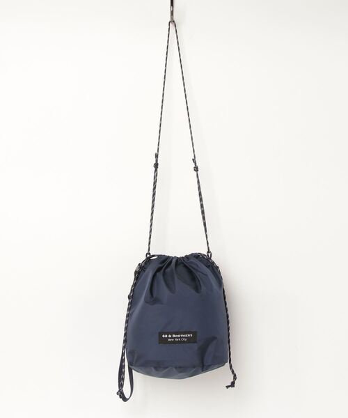 68&brothers(シックスティエイトアンドブラザーズ)の「3Layer Nylon Kinchaku 2Way Bag(ショルダーバッグ・メンズ・ネイビー・ONE SIZE)」の13枚目の写真