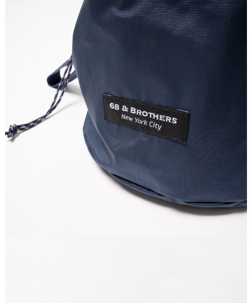 68&brothers(シックスティエイトアンドブラザーズ)の「3Layer Nylon Kinchaku 2Way Bag(ショルダーバッグ・メンズ・ネイビー・ONE SIZE)」の9枚目の写真