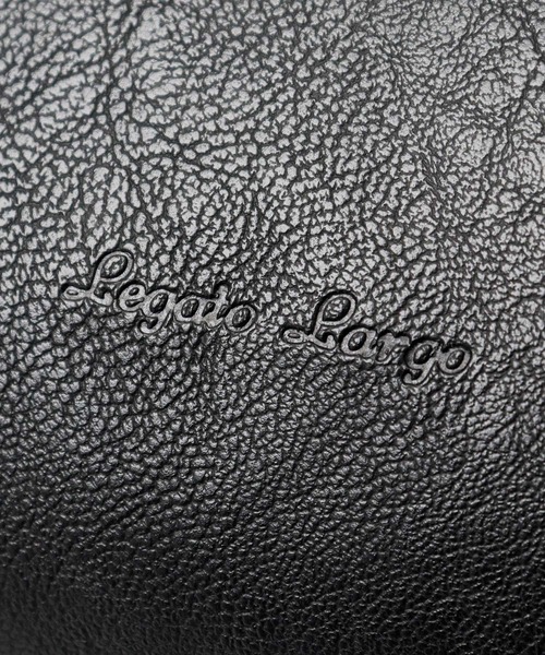Legato Largo（レガートラルゴ）の「洗える レザー調 ハンモック ショルダーバッグ 軽量・肩楽仕様 A4対応（ショルダーバッグ・メンズ・ブラック・FREE）」の22枚目の写真