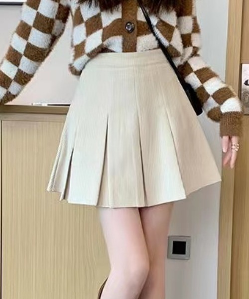 gossip!ロサンゼルス(ゴシップロサンゼルス)の「コーデュロイ ボックスプリーツ(スカート・レディース・ブラウン/ブラック/オフホワイト・M/S/L)」の10枚目の写真