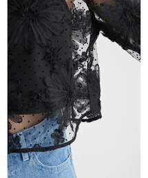 フラワーレースクロップドシャツ Vin｜フラワーレースクロップドシャツ | Rakuten Fashion(楽天