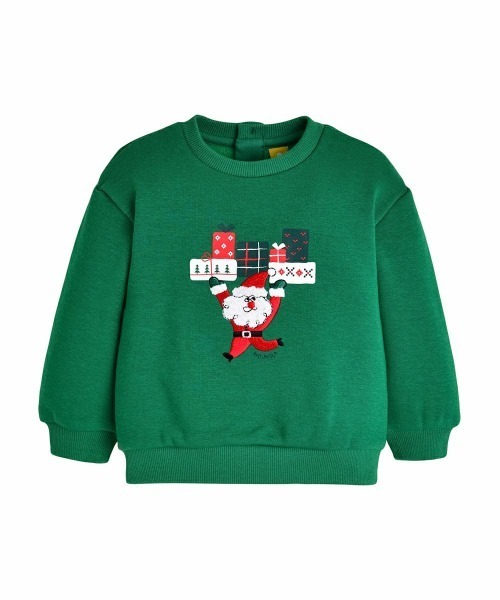 moimoln（モイモルン）の「【X’mas】トナカイモチーフ起毛スウェット（スウェット・キッズ・レッド/グリーン・90cm/80ｃｍ/110cm/100cm）」の2枚目の写真