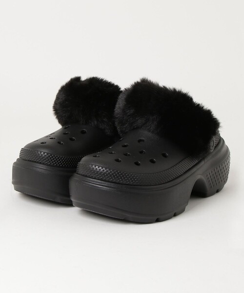 crocs（クロックス）の「【crocs/クロックス】STOMP LINED CLOG（スニーカー・レディース・オフホワイト/ブラック・23/24）」の8枚目の写真