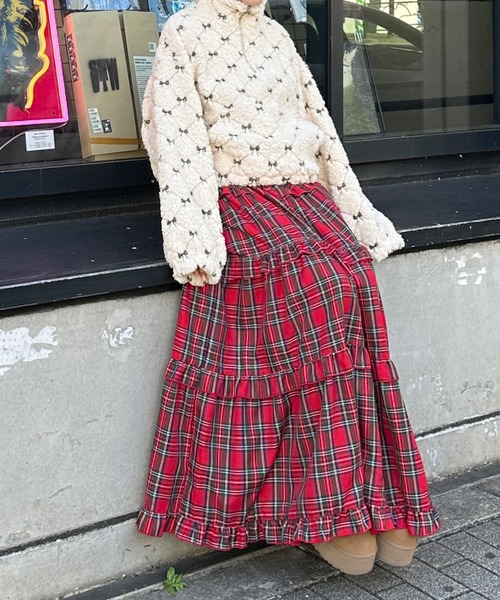 Alley by w closet(アリーバイダブルクローゼット)の「【Alley】ハーフジップボアショートプルオーバー(スウェット・レディース・ブルー/ピンク/オフホワイト/ホワイト/ピンク系その他・FREE)」の11枚目の写真