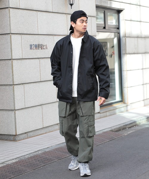 (ユナイテッドアスレ)UnitedAthle コーチ ジャケット(ボア裏地付) 748201 [メンズ] 002 ブラック S CORNER PRINTING | United Athle ユナイテッドアスレ T⁄C コーチ