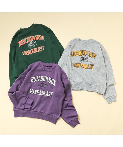 BREEZE（ブリーズ）の「【ファミリーリンク】WEB限定 ゆずみつといっしょトレーナー（ママ）（スウェット・レディース・グリーン/グレー/パープル・MEDIUM/SMALL）」の11枚目の写真