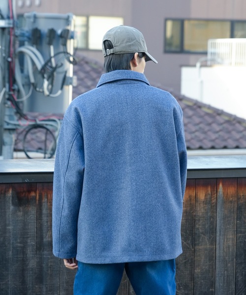 Blue Standard (ブルースタンダード)の「【BLUE STANDARD/ブルースタンダード】 TRメルトン ウールライク カバーオール オーバーサイズ(カバーオール・メンズ・ブラック/ネイビー/グレー・X-LARGE/MEDIUM/LARGE)」の20枚目の写真