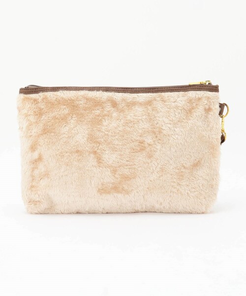 &Bridge(アンドブリッジ)の「Cachellier フリルモチーフ付きクラッチバッグ(クラッチバッグ・レディース・ベージュ・99)」の4枚目の写真