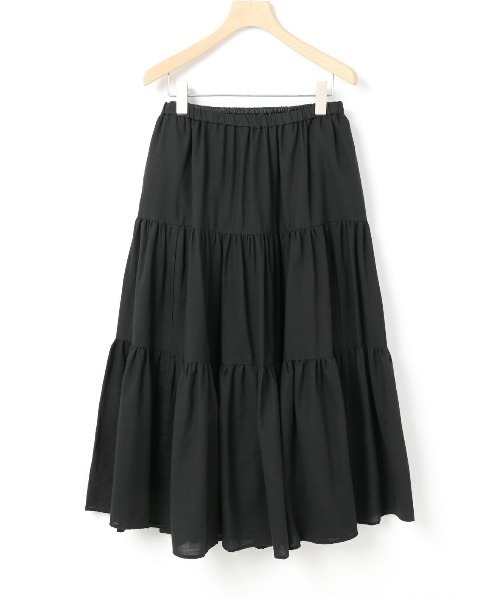 MidiUmi（ミディウミ）の「ティアードスカート（スカート・レディース・ブルー/ブラウン/ブラック・FREE）」の2枚目の写真
