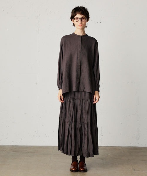 MidiUmi（ミディウミ）の「ティアードスカート（スカート・レディース・ブルー/ブラウン/ブラック・FREE）」の17枚目の写真