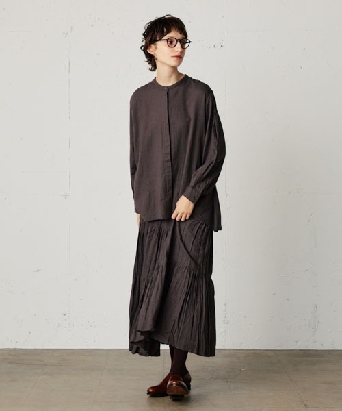 MidiUmi（ミディウミ）の「ティアードスカート（スカート・レディース・ブルー/ブラウン/ブラック・FREE）」の18枚目の写真