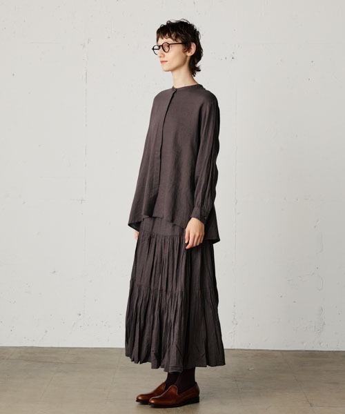 MidiUmi（ミディウミ）の「ティアードスカート（スカート・レディース・ブルー/ブラウン/ブラック・FREE）」の21枚目の写真