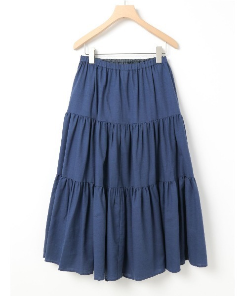 MidiUmi（ミディウミ）の「ティアードスカート（スカート・レディース・ブルー/ブラウン/ブラック・FREE）」の10枚目の写真
