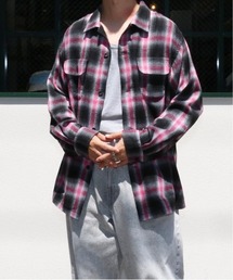 TOWNCRAFT/タウンクラフト OMBRE W-FLAP 50S LOOP COLLAR SHIRTS チェックシャツ 長袖