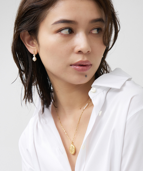 collex（コレックス）の「【Ljud/ユード】プレスチェーン淡水パール コインネックレス（ネックレス・レディース・ゴールド/シルバー・フリー）」の13枚目の写真