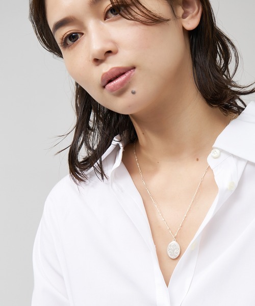 collex（コレックス）の「【Ljud/ユード】プレスチェーン淡水パール コインネックレス（ネックレス・レディース・ゴールド/シルバー・フリー）」の7枚目の写真