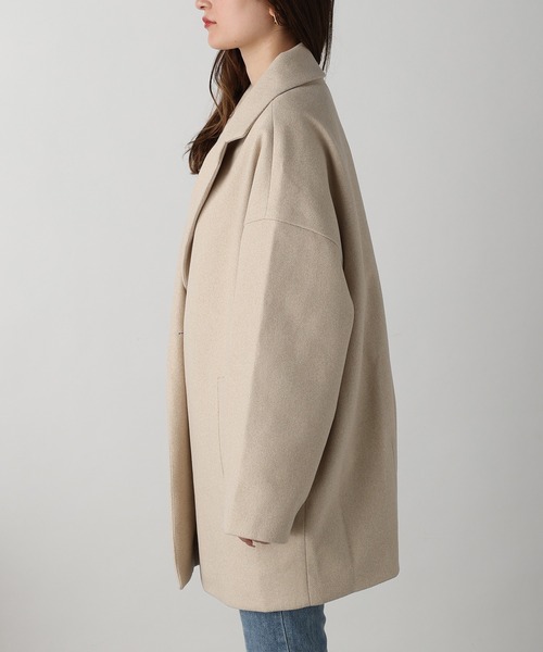 acro(アクロ)の「フェイクウールテーラードコクーンコート/AC3836(その他アウター・レディース・ブラック/アイボリー/ホワイト・フリ-)」の17枚目の写真