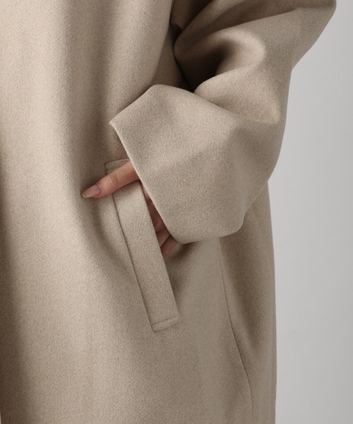 acro(アクロ)の「フェイクウールテーラードコクーンコート/AC3836(その他アウター・レディース・ブラック/アイボリー/ホワイト・フリ-)」の20枚目の写真