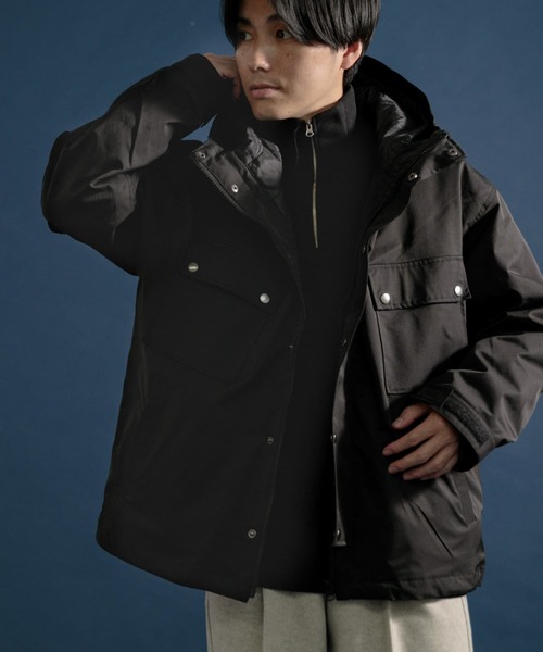 ITEMS URBANRESEARCH(アイテムズ アーバンリサーチ)の「中綿ライナー脱着マウンテンフーディージャケット(マウンテンパーカー・メンズ・ブラック/ベージュ/カーキ・LARGE/MEDIUM)」の19枚目の写真