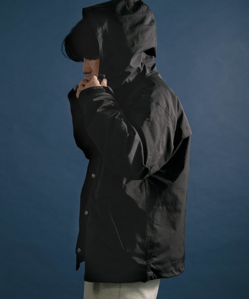 ITEMS URBANRESEARCH(アイテムズ アーバンリサーチ)の「中綿ライナー脱着マウンテンフーディージャケット(マウンテンパーカー・メンズ・ブラック/ベージュ/カーキ・LARGE/MEDIUM)」の21枚目の写真