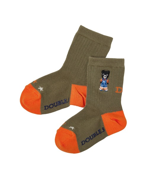 DOUBLE_B(ダブルビー)の「親子ペアソックス(ソックス/靴下・キッズ・カーキ・21-23cm/19-21cm/17-19cm/15-17cm/13-15cm/11-13cm)」の1枚目の写真