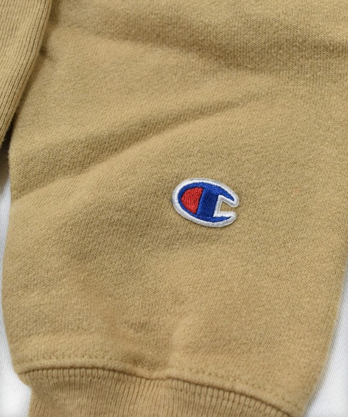 Champion(チャンピオン)の「【ヴィンテージ古着】Y2K Champion / チャンピオン リバースウィーブ ロゴ刺繍 スウェットパーカー(パーカー・メンズ・ベージュ・SMALL)」の5枚目の写真