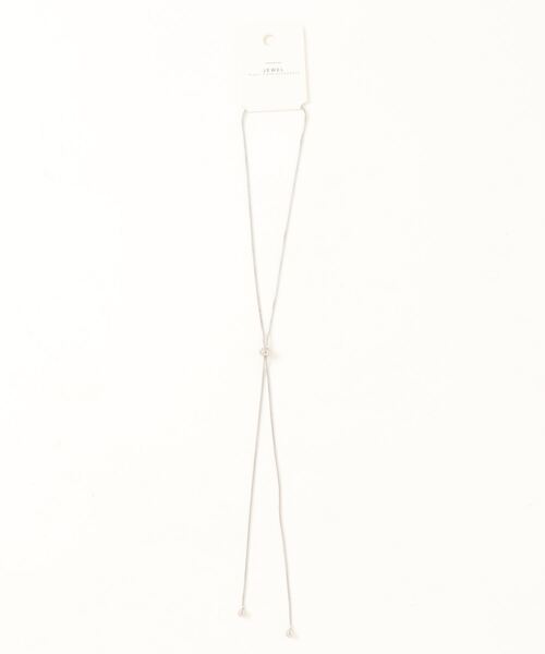 PARKS TOKYO SELECT(パークストウキョウセレクト)の「金属アレルギー対応 サージカルステンレス/316L スライド式Y字チェーン ループタイネックレス(ネックレス・レディース・シルバー/ゴールド・FREE)」の3枚目の写真