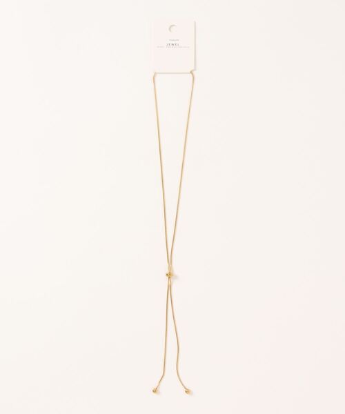 PARKS TOKYO SELECT(パークストウキョウセレクト)の「金属アレルギー対応 サージカルステンレス/316L スライド式Y字チェーン ループタイネックレス(ネックレス・レディース・シルバー/ゴールド・FREE)」の4枚目の写真