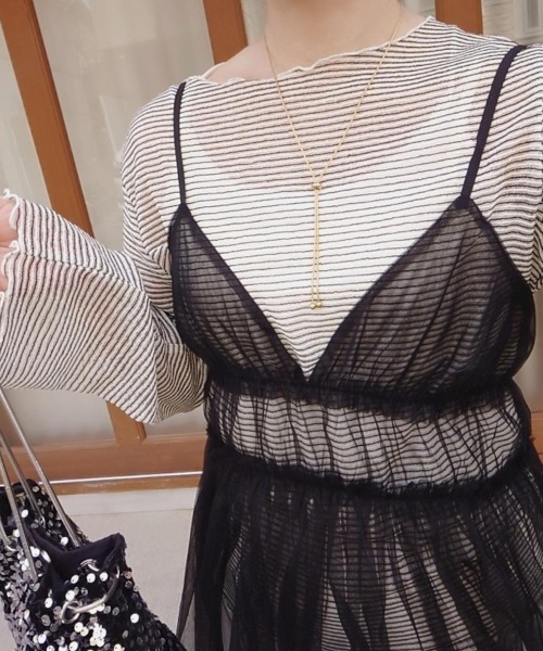 PARKS TOKYO SELECT(パークストウキョウセレクト)の「金属アレルギー対応 サージカルステンレス/316L スライド式Y字チェーン ループタイネックレス(ネックレス・レディース・シルバー/ゴールド・FREE)」の8枚目の写真