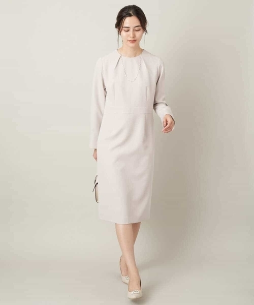 a.v.v（アーヴェヴェ）の「【洗える/イージーケア】ダブルクロスIラインワンピース（ワンピース・レディース・ライトグレー/ネイビー・36/38/40）」の21枚目の写真