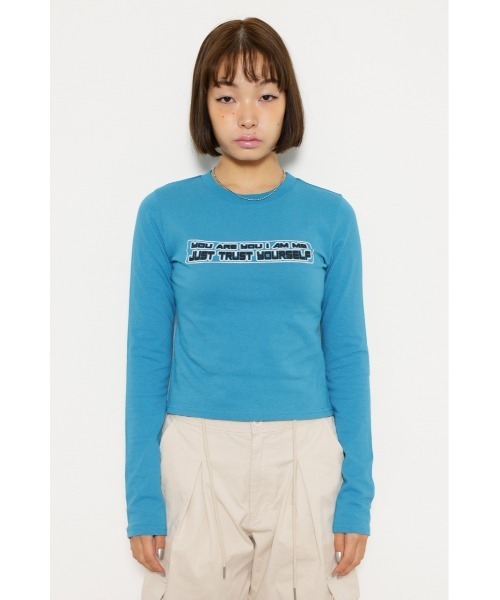 LAGUA GEM（ラグアジェム）の「NEON プリントロングTシャツ（Tシャツ/カットソー・レディース・ブラック/ホワイト/ブルー・FREE）」の16枚目の写真