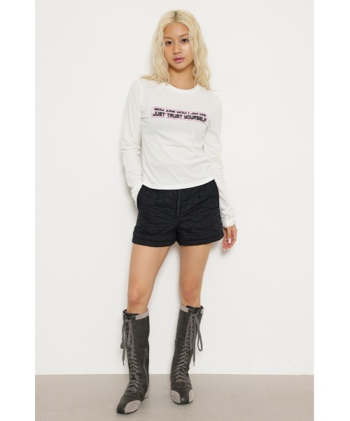 LAGUA GEM（ラグアジェム）の「NEON プリントロングTシャツ（Tシャツ/カットソー・レディース・ブラック/ホワイト/ブルー・FREE）」の19枚目の写真