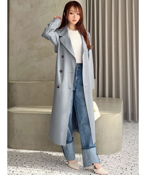 【セール】カラーシンプルトレンチコート（トレンチコート）｜RESEXXY（リゼクシー）