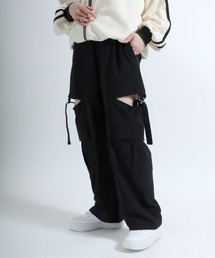 Salong hameu（サロン ハミュー）の「サイドカットオフ カーゴパンツ レディース/タックワイドパンツ（カーゴパンツ）」